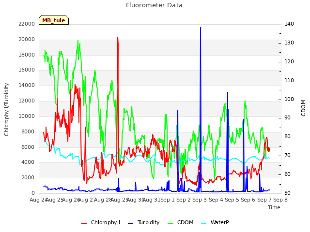 plot of Fluorometer Data