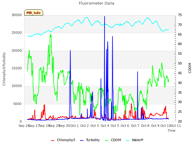 plot of Fluorometer Data