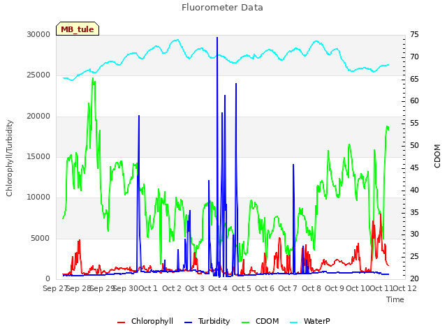 plot of Fluorometer Data