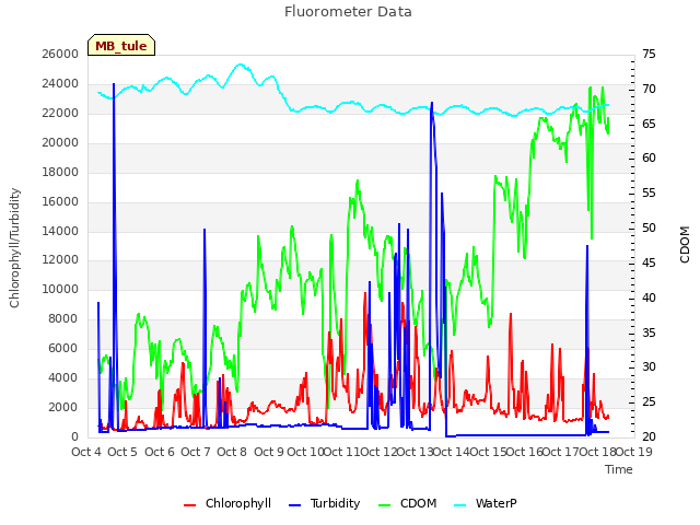 plot of Fluorometer Data