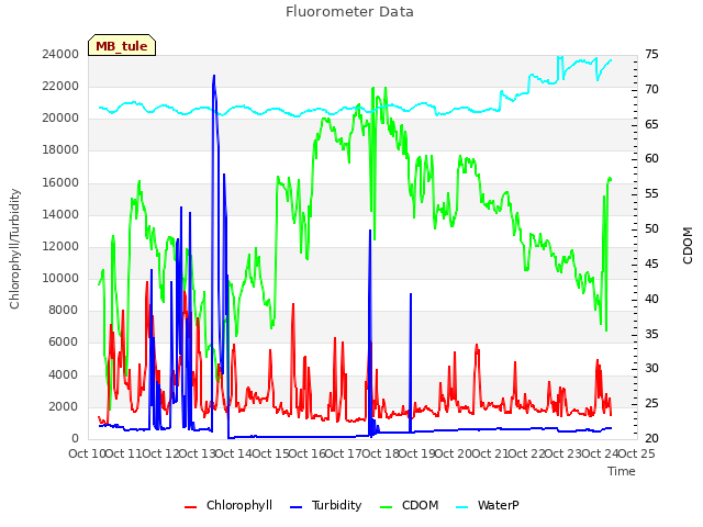 plot of Fluorometer Data