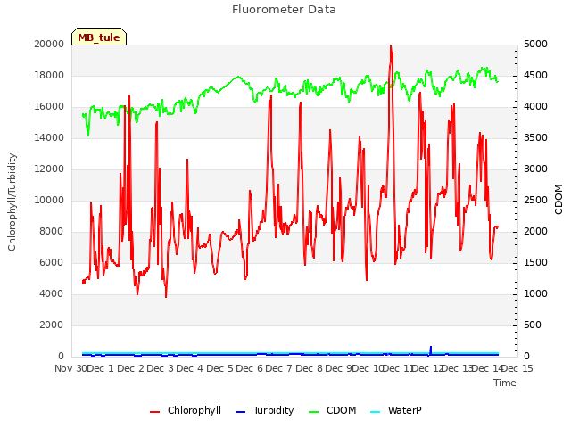 plot of Fluorometer Data