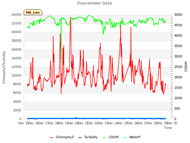 plot of Fluorometer Data