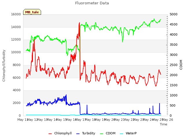 plot of Fluorometer Data