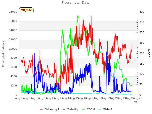 plot of Fluorometer Data