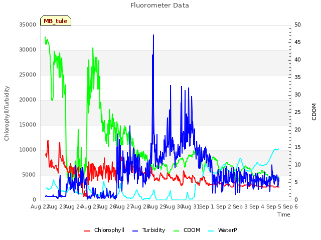 plot of Fluorometer Data