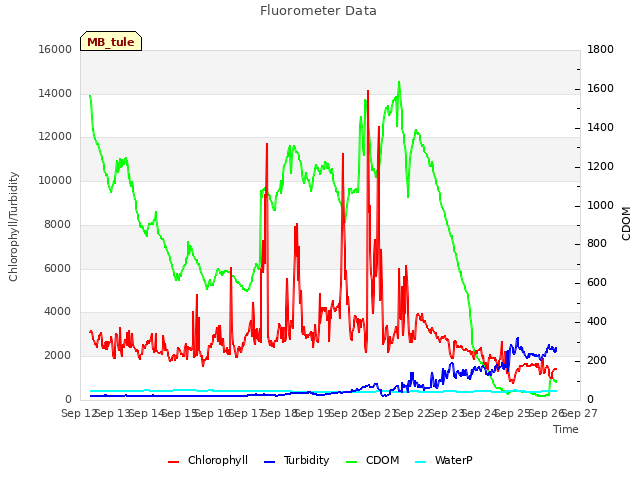 plot of Fluorometer Data