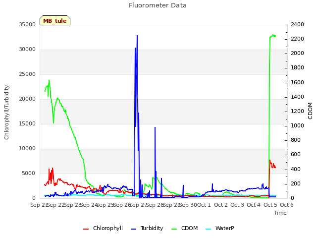 plot of Fluorometer Data