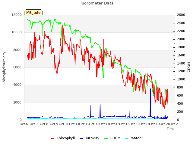 plot of Fluorometer Data