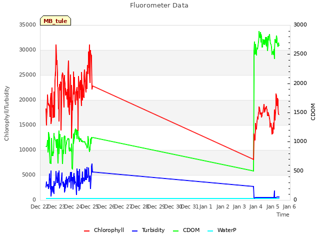 plot of Fluorometer Data