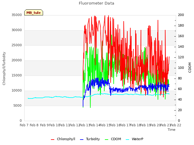 plot of Fluorometer Data