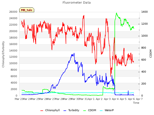 plot of Fluorometer Data