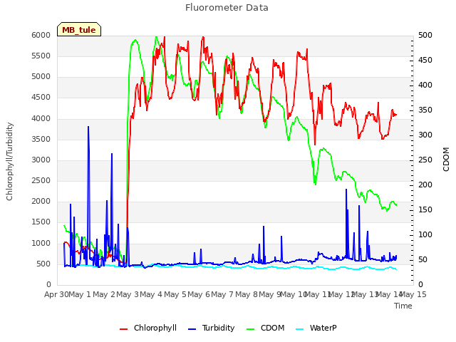 plot of Fluorometer Data