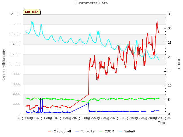 plot of Fluorometer Data