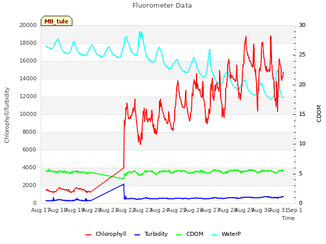 plot of Fluorometer Data