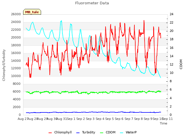 plot of Fluorometer Data