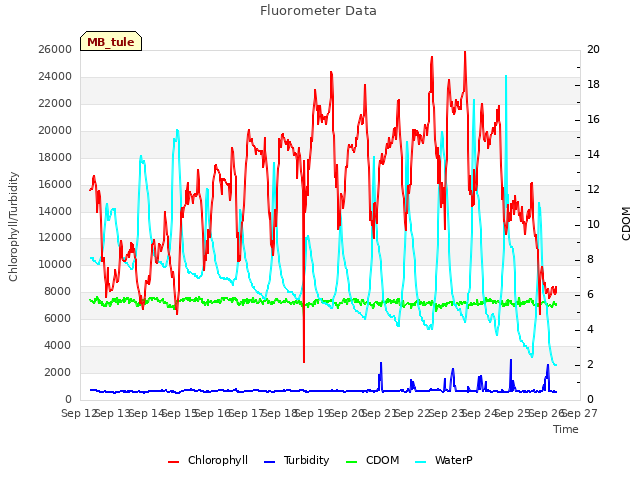 plot of Fluorometer Data