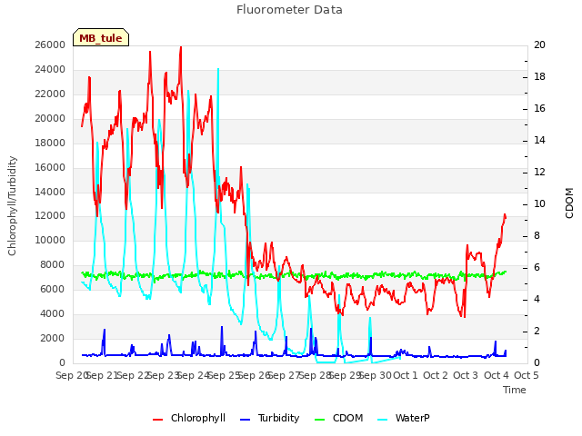 plot of Fluorometer Data