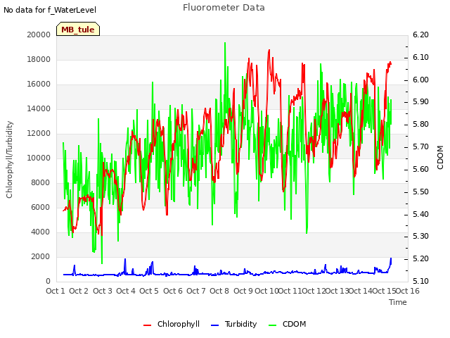 plot of Fluorometer Data