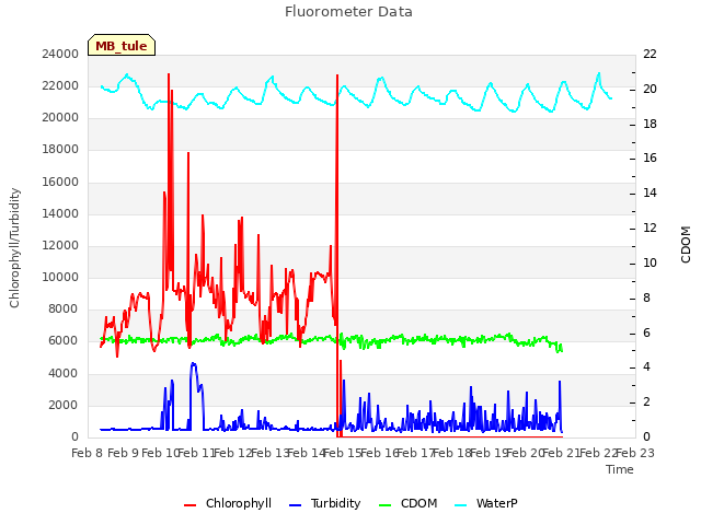 plot of Fluorometer Data