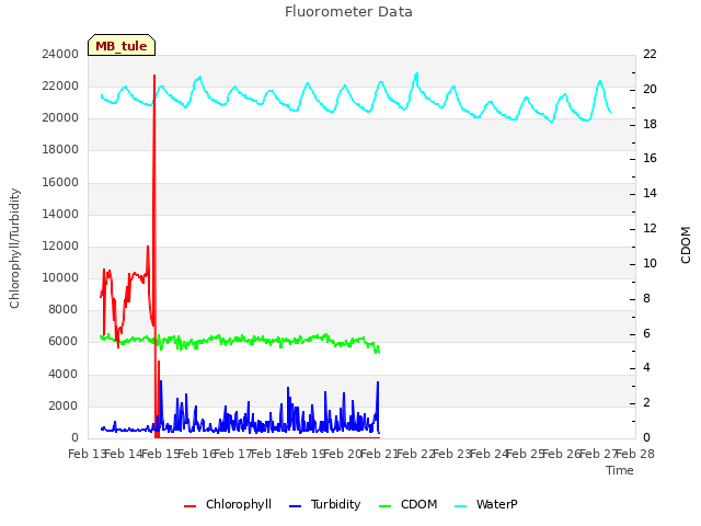 plot of Fluorometer Data