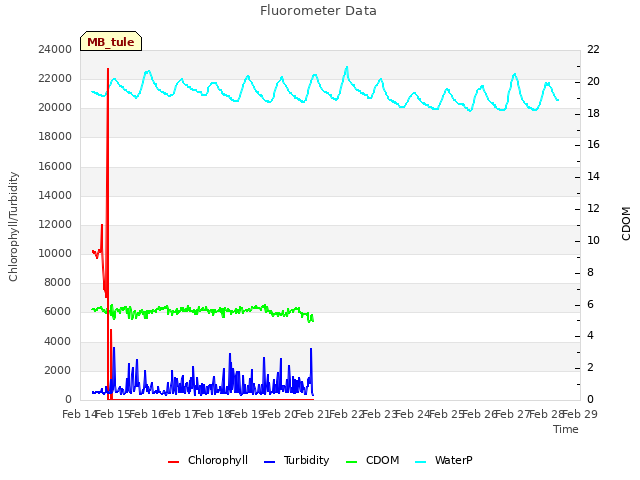 plot of Fluorometer Data