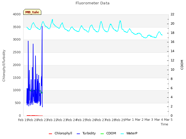 plot of Fluorometer Data