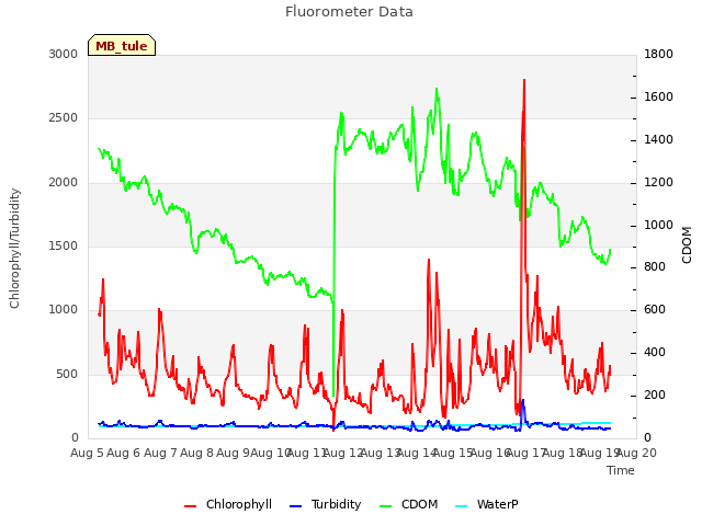 plot of Fluorometer Data