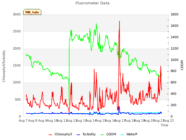 plot of Fluorometer Data