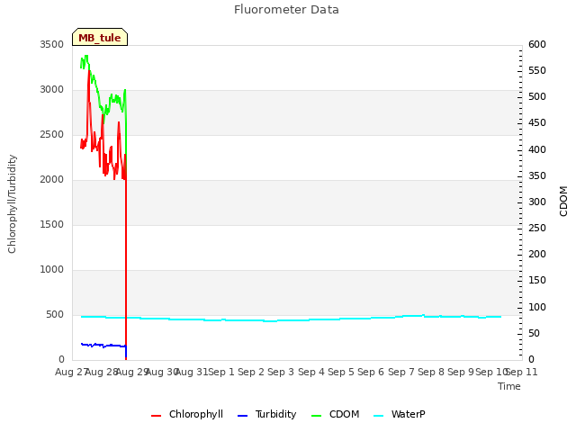 plot of Fluorometer Data