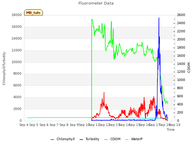 plot of Fluorometer Data