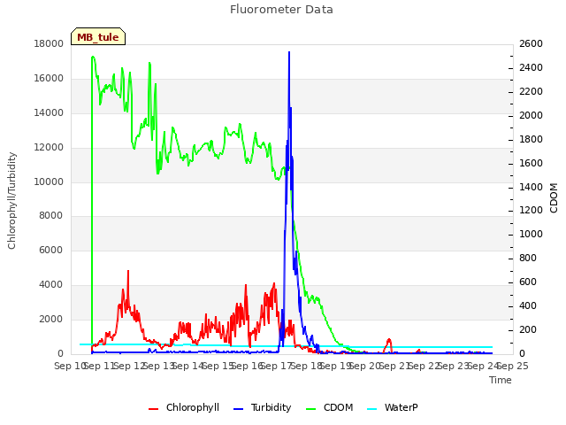 plot of Fluorometer Data