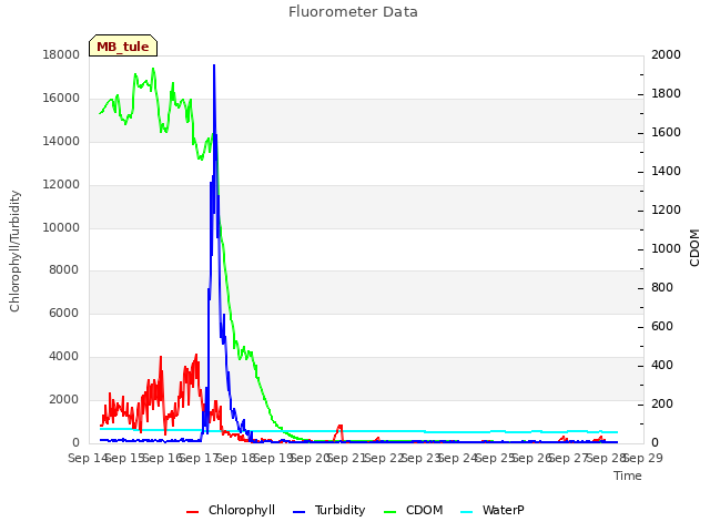 plot of Fluorometer Data