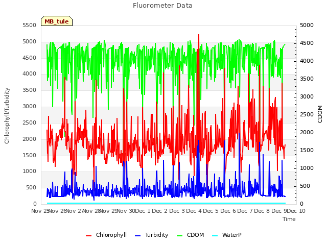 plot of Fluorometer Data