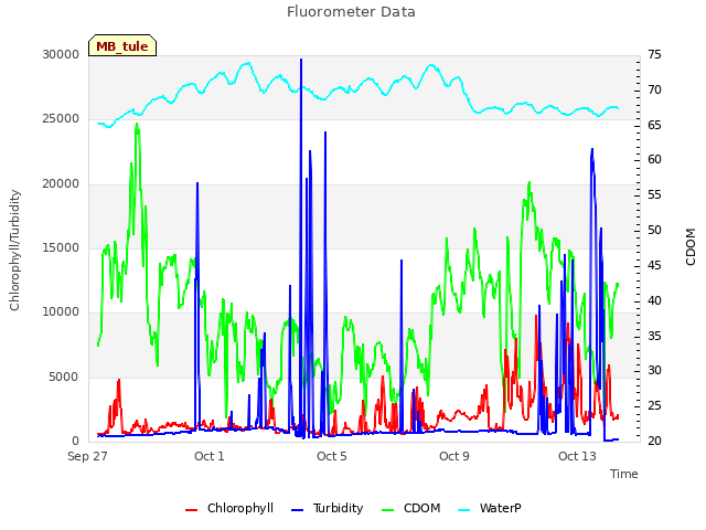 Explore the graph:Fluorometer Data in a new window