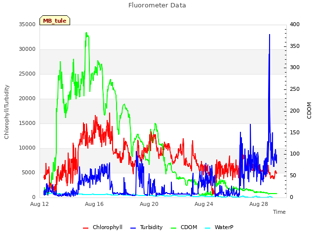 Explore the graph:Fluorometer Data in a new window