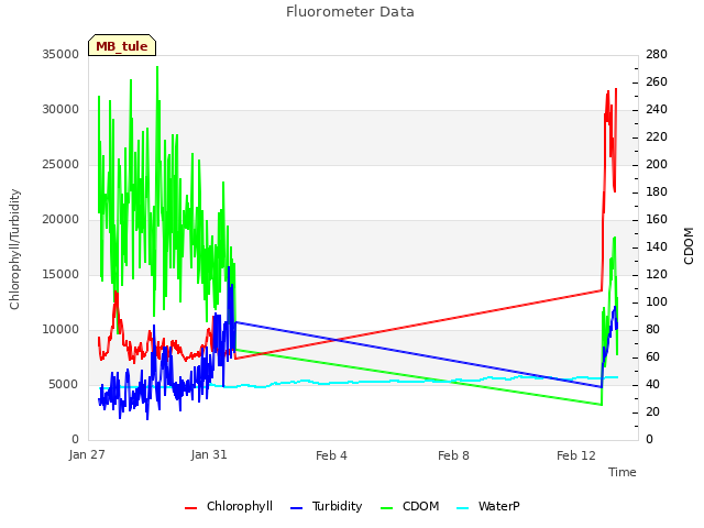 Explore the graph:Fluorometer Data in a new window