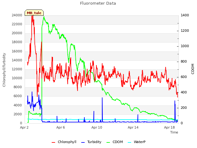 Explore the graph:Fluorometer Data in a new window