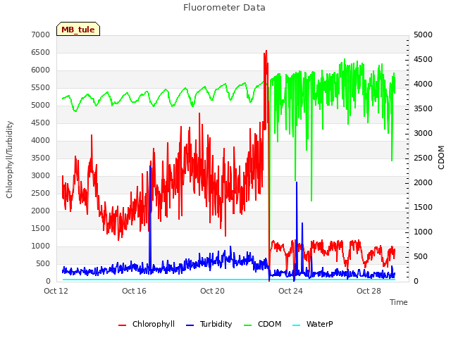 Explore the graph:Fluorometer Data in a new window