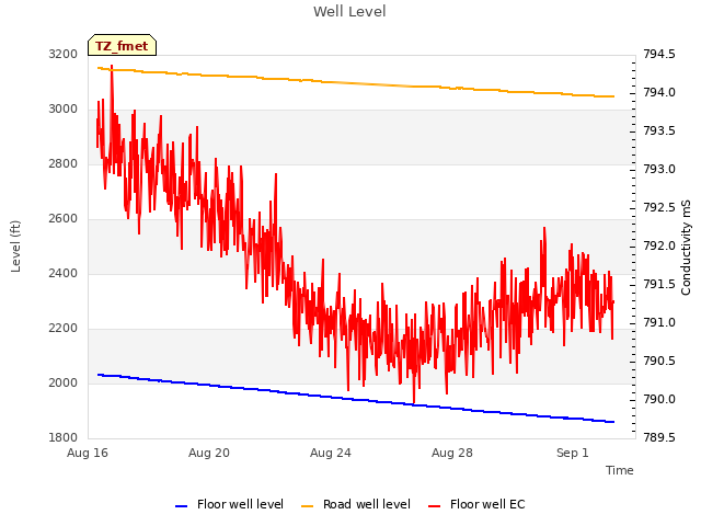 Explore the graph:Well Level in a new window