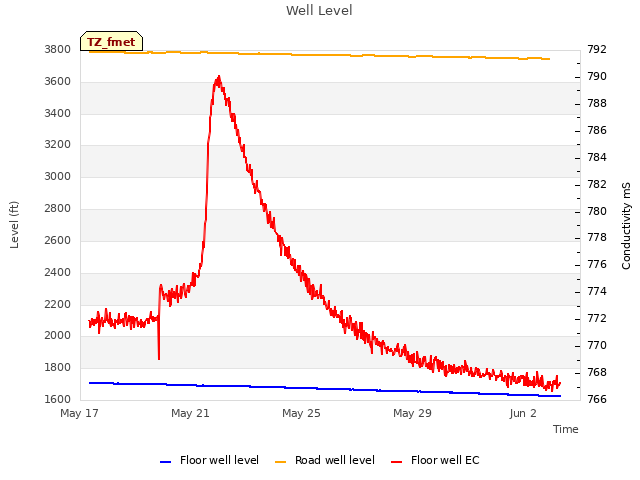 Explore the graph:Well Level in a new window