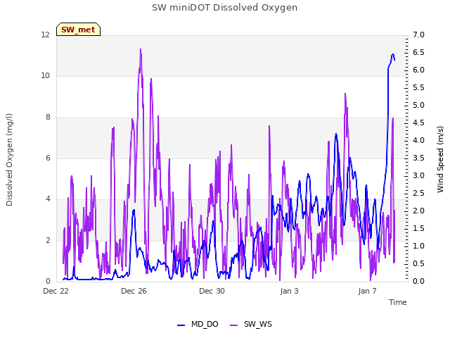 Explore the graph:SW miniDOT Dissolved Oxygen in a new window