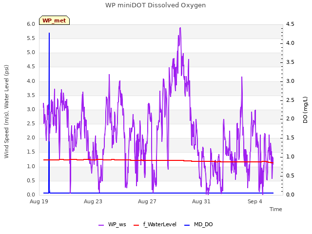 Explore the graph:WP miniDOT Dissolved Oxygen in a new window