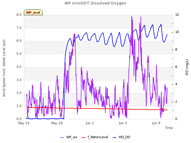 Explore the graph:WP miniDOT Dissolved Oxygen in a new window