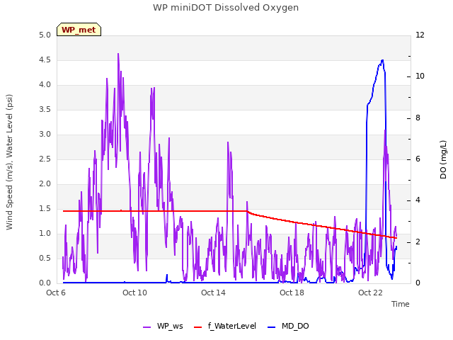 Explore the graph:WP miniDOT Dissolved Oxygen in a new window