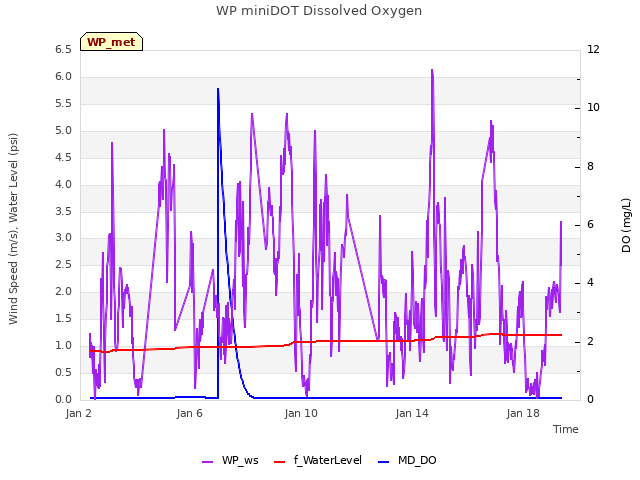 Explore the graph:WP miniDOT Dissolved Oxygen in a new window