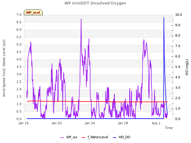 Explore the graph:WP miniDOT Dissolved Oxygen in a new window