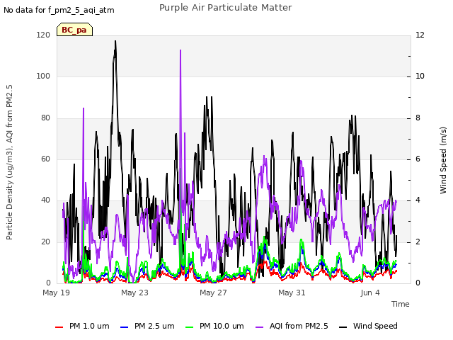 Explore the graph:Purple Air Particulate Matter in a new window