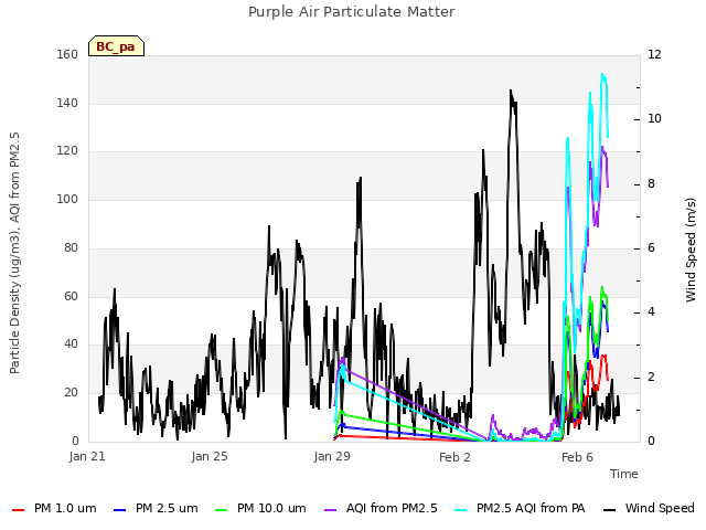 Explore the graph:Purple Air Particulate Matter in a new window