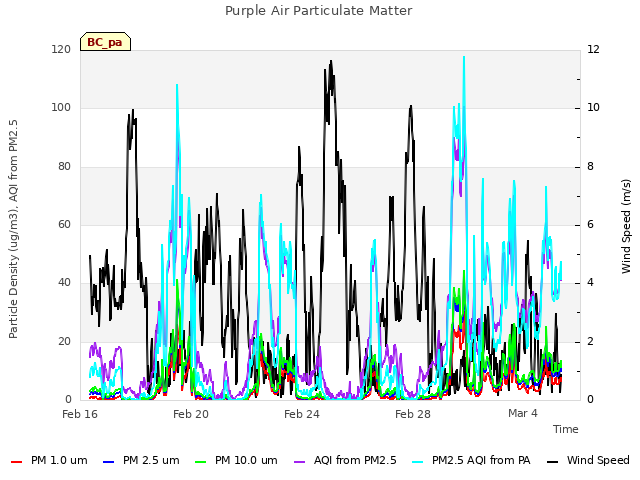 Explore the graph:Purple Air Particulate Matter in a new window